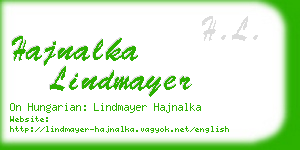 hajnalka lindmayer business card